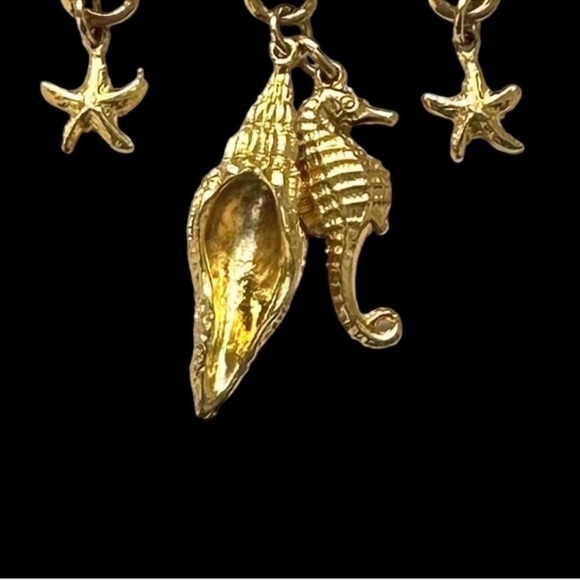 Vintage Navy Enamel and Goldtone Nautical Charm Bar Pin Brooch - Picture 8 of 8